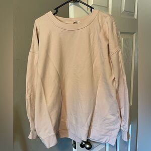 Lululemon light pink perfectly oversized crew neck sweatshirt